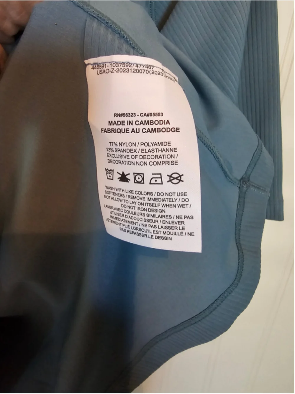 Nike Zenvy Rib Dri-FIT Short Sleeve Crop Top Smoky Blue XL NWT Yoga Workout